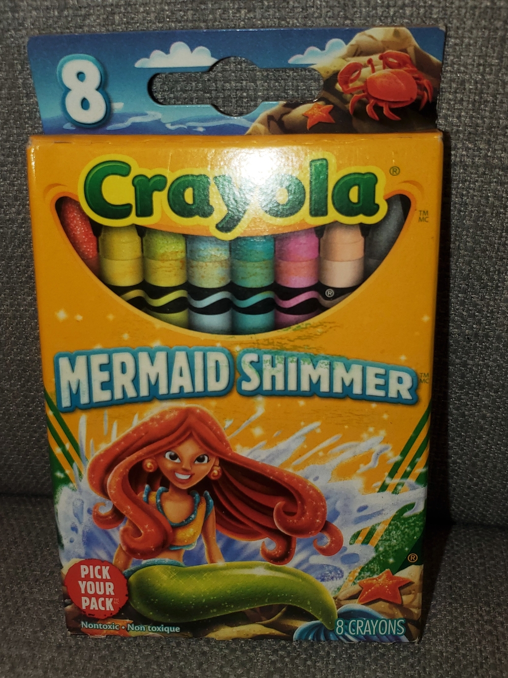 Mermaid Shimmer Crayons, Collector, Set of 8, nwot
